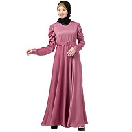 Umbrella abaya with matching belt- Puce Pink Umbrella abaya with matching belt- Puce Pink